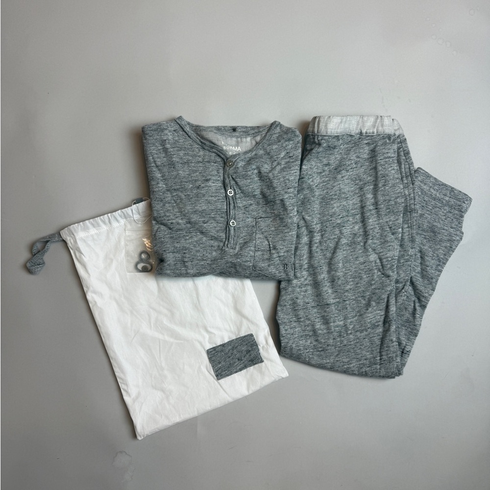 Bonpoint Gray Kids Pajamas Set